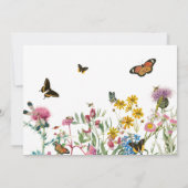 Invitation One Happy Butterfly 1st Wildflower Birthday Photo (Dos)