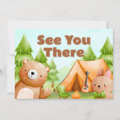 Invitation One Happy Camper - 1er anniversaire avec photo (Dos)