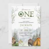 Invitation ONE happy Camper Mountains Adventure 1er anniversa (Devant)
