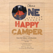Invitation One Happy Camper pour le 1er anniversai (Recto)