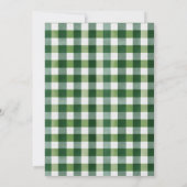 Invitation One Happy Camper Wood Slice Arch Green Plaid (Dos)