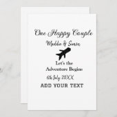 Invitation One happy Couple, l'aventure commence co mariage (Devant / Derrière)