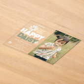 Invitation One Happy Daisy pour un Premier Anniver (Poser)