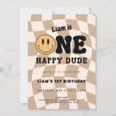 Invitation One Happy Dude Birthday (Devant)