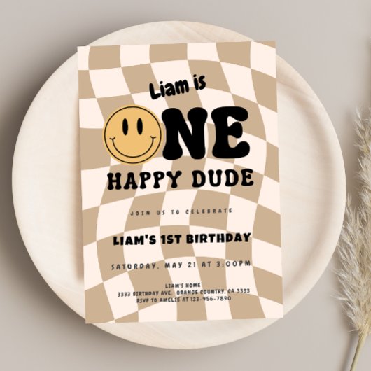 Invitation One Happy Dude Birthday