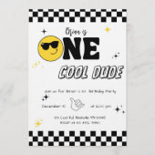 Invitation One Happy Dude – Cool & Fun Boy 1st Birthday Party (Devant)