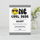 Invitation One Happy Dude One Cool Dude Boy's 1st Birthday (Debout devant)