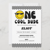 Invitation One Happy Dude One Cool Dude Boy's 1st Birthday (Devant)