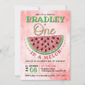 Invitation One In A Melon 1er Anniversaire (Devant)