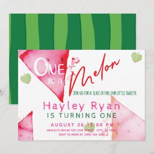 Invitation One In a Melon 1er anniversaire