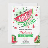 Invitation One in a Melon, 1er anniversaire pastèq (Devant)