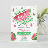 Invitation One in a Melon, 1er anniversaire pastèq (Debout devant)