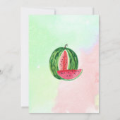 Invitation One in a Melon, 1er anniversaire pastèq (Dos)