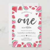 Invitation One In A Melon 1er Birthday Watermelon Anniversair (Devant)