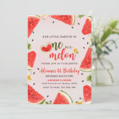 Invitation One In A Melon 1er Birthday Watermelon Birthday (Debout devant)