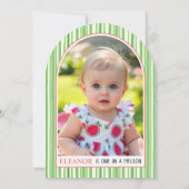 Invitation One in a melon 1st birthday watermelon summer (Dos)