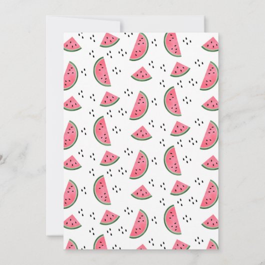 Invitation One In A Melon Watermelon 1er anniversaire (Dos)