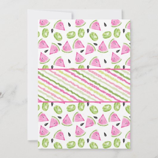 Invitation One In a Melon Watermelon Été 1er anniversaire (Dos)