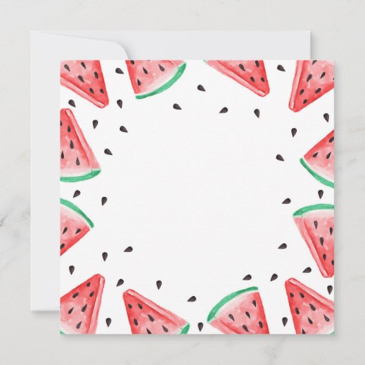 Invitation One in a Melon Watermelon Girl 1er anniversaire (Dos)