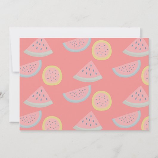 Invitation One in a Melon Watermelon Pink Photo 1er anniversa (Dos)