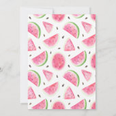 Invitation One In A Melon Watermelons 1er anniversaire (Dos)