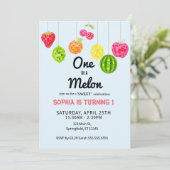 Invitation One in a Watermelon! 1st Birthday Party (Debout devant)