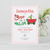 Invitation One in the Melon Watermelon Cute Toy 1er anniversa (Debout devant)