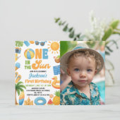 Invitation One In The Sun 1st Birthday Summer Party Photo (Debout devant)