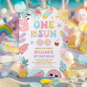 Invitation One In The Sun Tropical Beach 1st Birthday Party