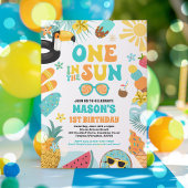 Invitation One In The Sun Tropical Beach 1st Birthday Party
