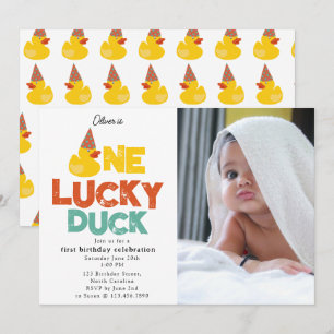 Invitation One Lucky Duck 1er Premier Anniversair