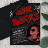 Invitation One Rocks Anniversaire avec photo