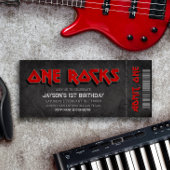 Invitation One Rocks - Billet garçon 1er anniversaire