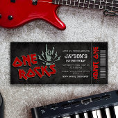 Invitation One Rocks - Billet garçon 1er anniversaire