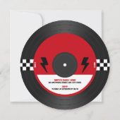 Invitation One Rocks Vinyl Record Rock n Roll 1er Anniversair (Dos)