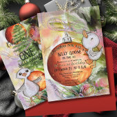 Invitation One Silly Goose" 1er anniversaire et fête de Noël