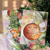 Invitation One Silly Goose" 1er anniversaire et fête de Noël