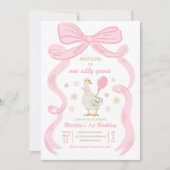 Invitation One Silly Goose 1er Anniversaire fête Printemps An (Devant)