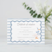 Invitation One Silly Goose 1st Birthday Adoption Certificate (Debout devant)