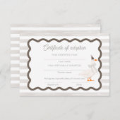 Invitation One Silly Goose 1st Birthday Adoption Certificate (Devant / Derrière)