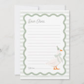 Invitation One Silly Goose 1st Birthday Time Capsule Cards (Devant)