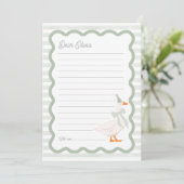 Invitation One Silly Goose 1st Birthday Time Capsule Cards (Debout devant)