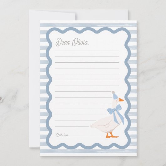 Invitation One Silly Goose 1st Birthday Time Capsule Cards (Devant)