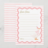 Invitation One Silly Goose 1st Birthday Time Capsule Cards (Devant / Derrière)