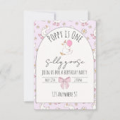 Invitation one silly goose first birthday invite (Devant)