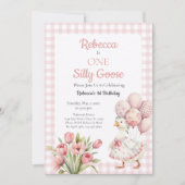 Invitation One Silly Goose Girl's First Birthday (Devant)