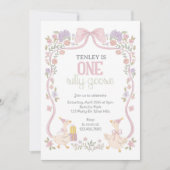 Invitation One Silly Goose, Goose Party, First Birthday (Devant)