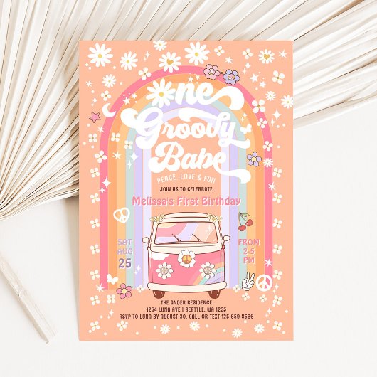 Invitation ONE Super Babe Daisy Van Super 1er anniversaire