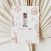Invitation One Sweet Girl Pastel Candy 1er anniversaire