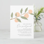 Invitation One Sweet Peach 1er anniversaire (Debout devant)